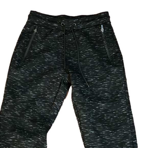 size s aéropostale heathered black mens joggers with zipper pocket on sides - Picture 3 of 4